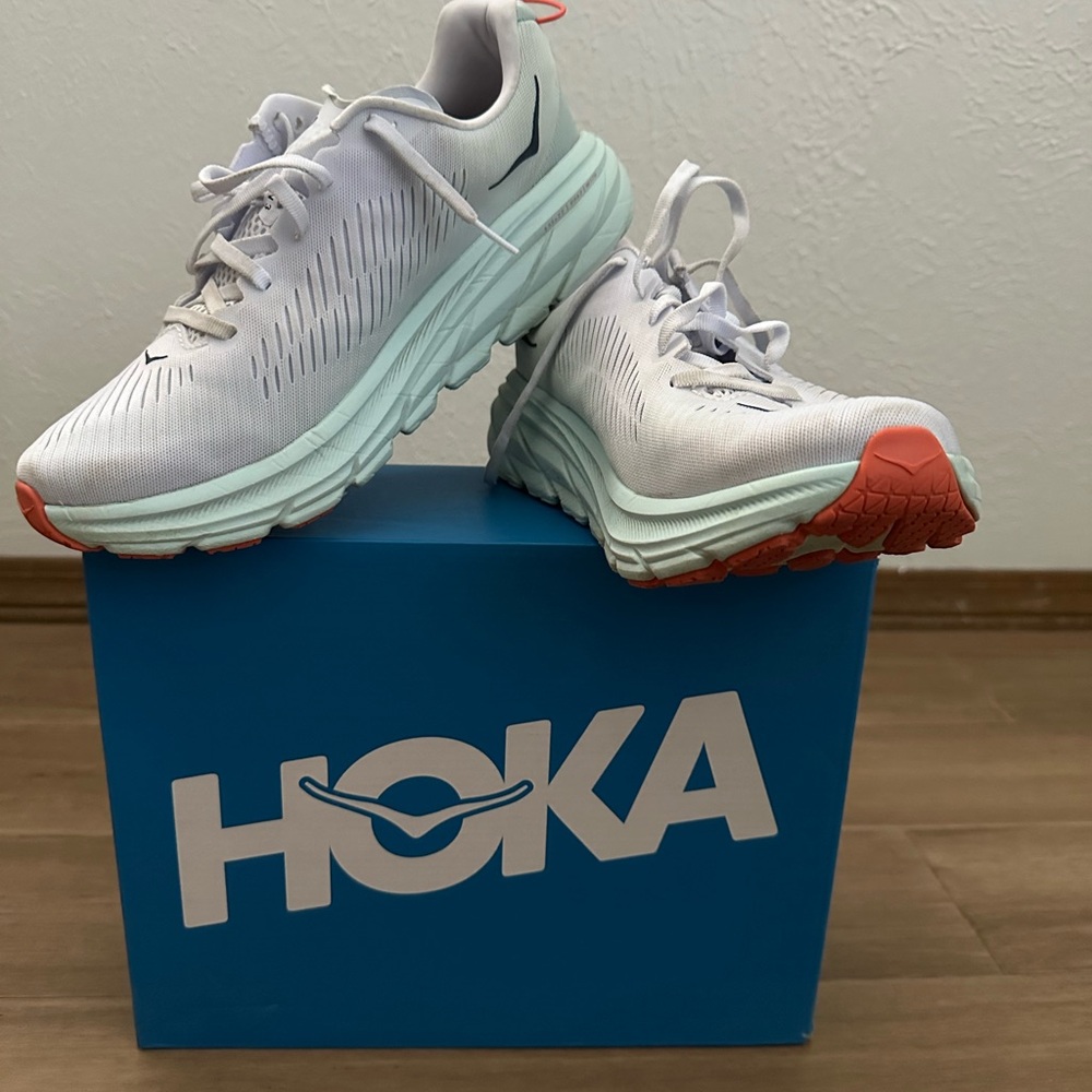 Hoka W Rincon 3 “White Blue Glass”, 9.5B (W)